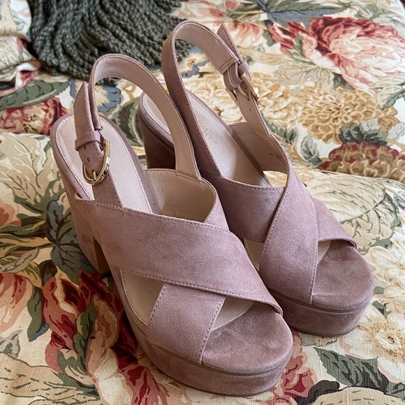 Sandales Toni Pons Mauve En Toile - Taille 37 (4.5 UK) - Talon 7cm - Style Slingback